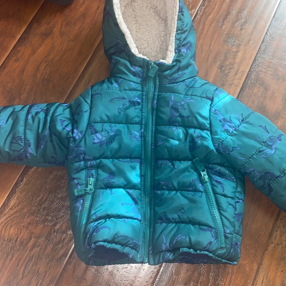 Oshkosh Dino coat. Green and blue.